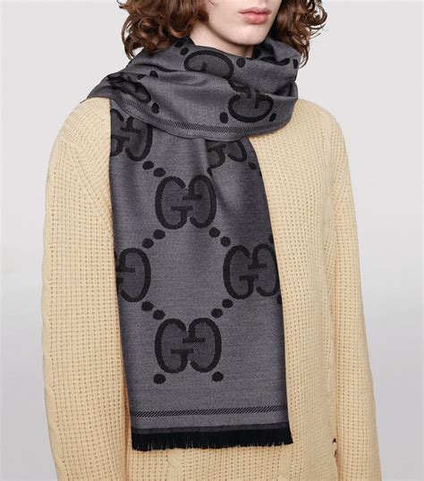 gucci thick wool scarf|Gucci wool scarf unisex.